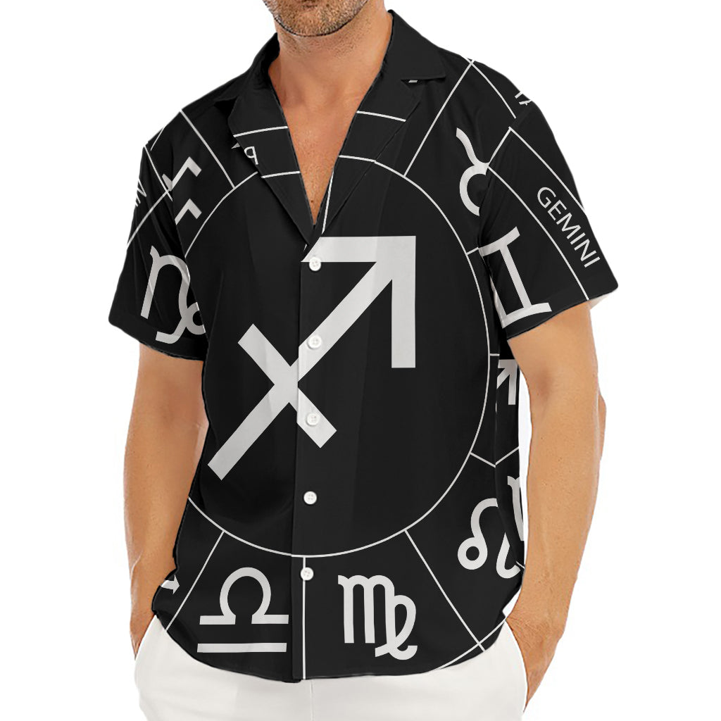 Astrology Sagittarius Sign Print Men's Deep V-Neck Shirt