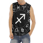 Astrology Sagittarius Sign Print Men's Fitness Tank Top