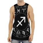 Astrology Sagittarius Sign Print Men's Muscle Tank Top