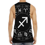 Astrology Sagittarius Sign Print Men's Muscle Tank Top