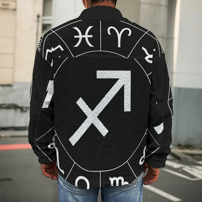 Astrology Sagittarius Sign Print Men's Shirt Jacket