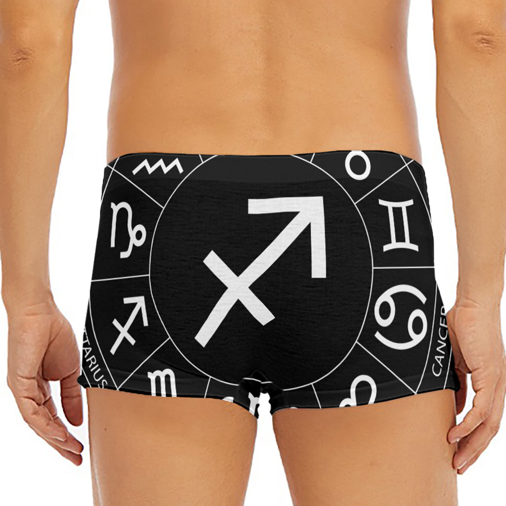 Astrology Sagittarius Sign Print Men's Short Boxer Briefs