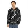 Astrology Sagittarius Sign Print Men's Velvet Pullover Hoodie