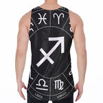 Astrology Sagittarius Sign Print Men's Velvet Tank Top