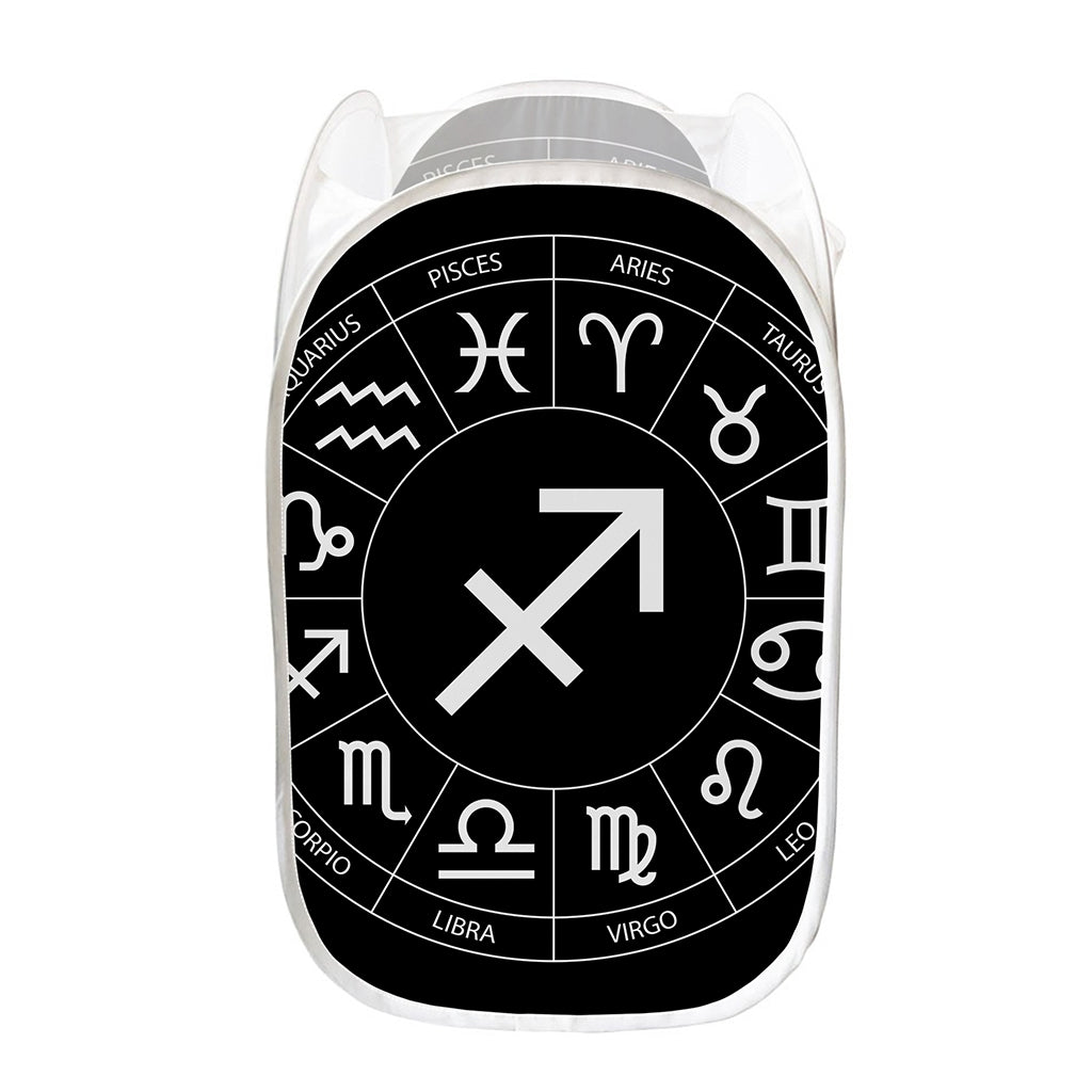 Astrology Sagittarius Sign Print Mesh Laundry Hamper
