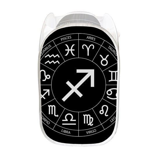 Astrology Sagittarius Sign Print Mesh Laundry Hamper