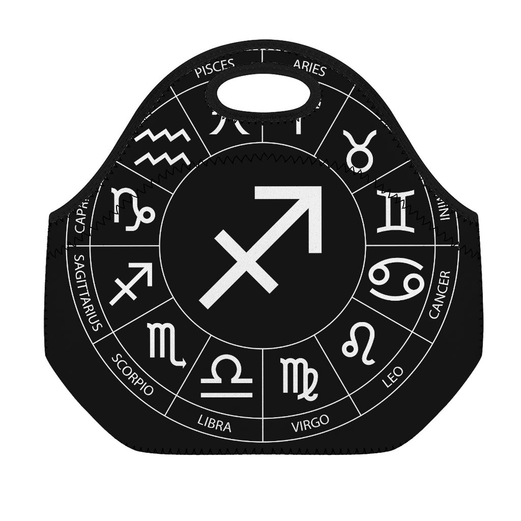 Astrology Sagittarius Sign Print Neoprene Lunch Bag