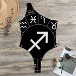 Astrology Sagittarius Sign Print One Shoulder Bodysuit