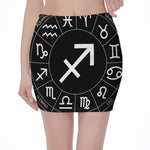 Astrology Sagittarius Sign Print Pencil Mini Skirt