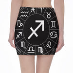 Astrology Sagittarius Sign Print Pencil Mini Skirt