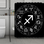 Astrology Sagittarius Sign Print Polyester Shower Curtain
