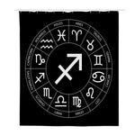 Astrology Sagittarius Sign Print Polyester Shower Curtain