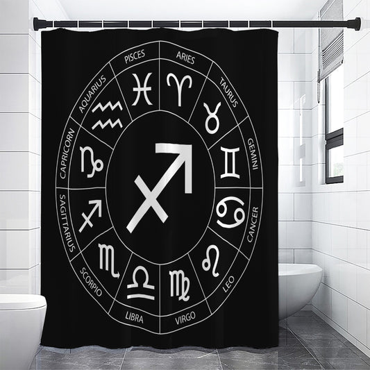 Astrology Sagittarius Sign Print Premium Shower Curtain