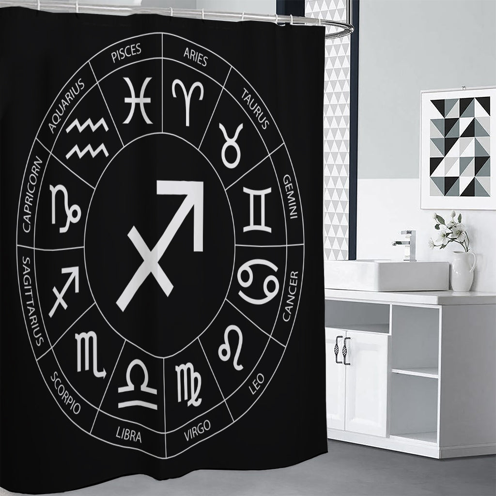 Astrology Sagittarius Sign Print Premium Shower Curtain