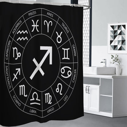 Astrology Sagittarius Sign Print Premium Shower Curtain