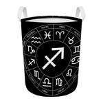 Astrology Sagittarius Sign Print Round Laundry Basket