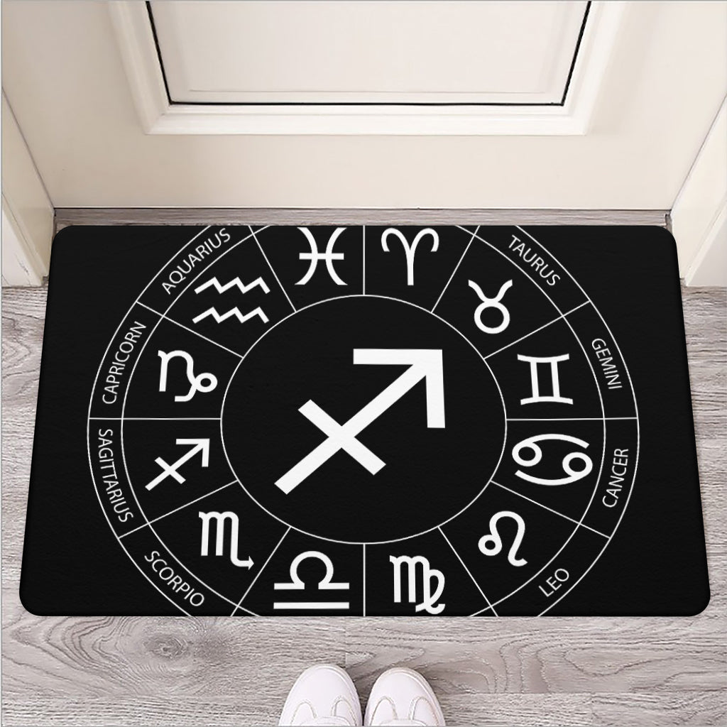 Astrology Sagittarius Sign Print Rubber Doormat