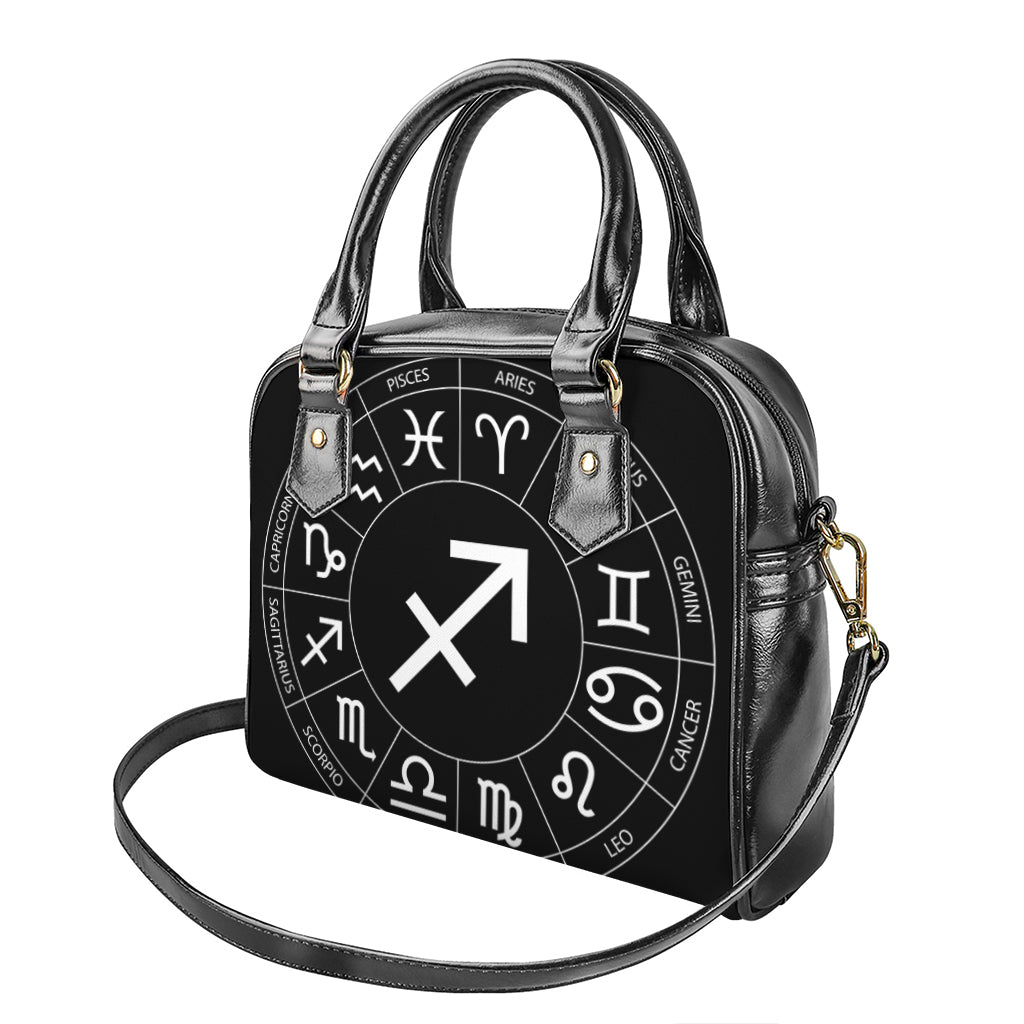 Astrology Sagittarius Sign Print Shoulder Handbag