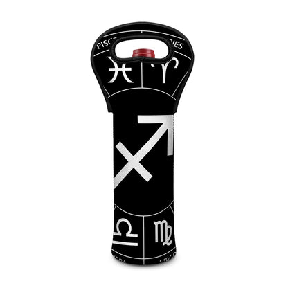 Astrology Sagittarius Sign Print Single Neoprene Wine Tote