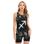 Astrology Sagittarius Sign Print Sleeveless One Piece Swimsuit