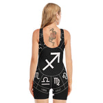 Astrology Sagittarius Sign Print Sleeveless One Piece Swimsuit