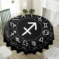 Astrology Sagittarius Sign Print Waterproof Round Tablecloth