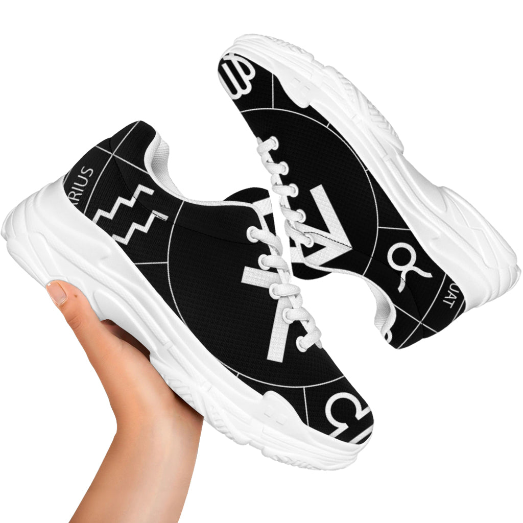 Astrology Sagittarius Sign Print White Chunky Shoes