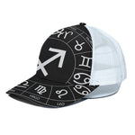 Astrology Sagittarius Sign Print White Mesh Trucker Cap