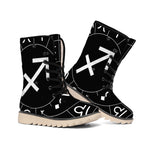 Astrology Sagittarius Sign Print Winter Boots