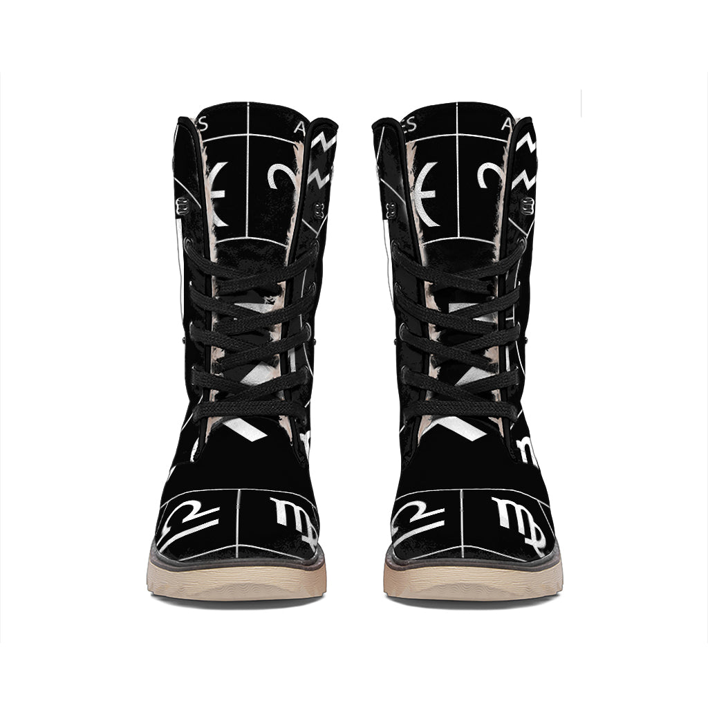 Astrology Sagittarius Sign Print Winter Boots