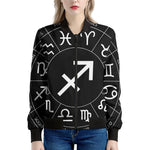 Astrology Sagittarius Sign Print Women's Bomber Jacket