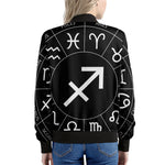 Astrology Sagittarius Sign Print Women's Bomber Jacket