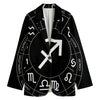 Astrology Sagittarius Sign Print Women's Cotton Blazer