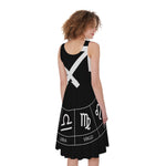 Astrology Sagittarius Sign Print Women's Sleeveless Dress