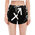 Astrology Sagittarius Sign Print Women's Split Running Shorts