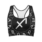 Astrology Sagittarius Sign Print Women's Sports Bra