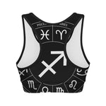 Astrology Sagittarius Sign Print Women's Sports Bra