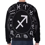 Astrology Sagittarius Sign Print Zip Sleeve Bomber Jacket