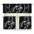 Astrology Scorpio Sign Print 3 Piece Kitchen Curtains