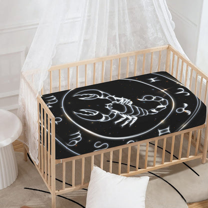 Astrology Scorpio Sign Print Baby Crib Sheet