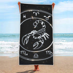 Astrology Scorpio Sign Print Beach Towel