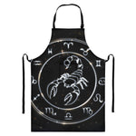 Astrology Scorpio Sign Print Bib Apron With Pocket