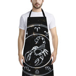Astrology Scorpio Sign Print Bib Apron With Pocket