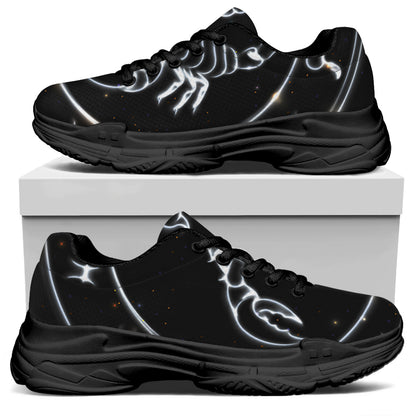 Astrology Scorpio Sign Print Black Chunky Shoes