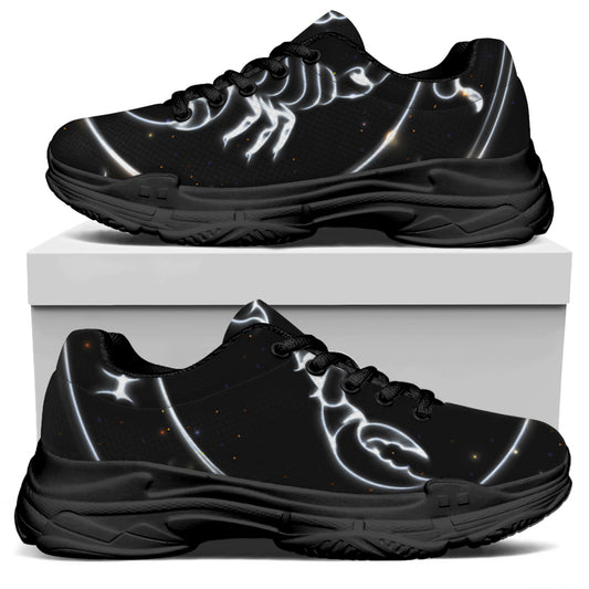 Astrology Scorpio Sign Print Black Chunky Shoes
