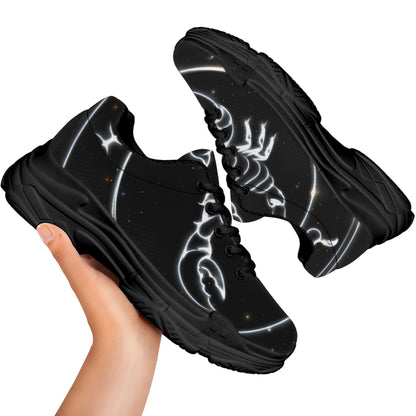 Astrology Scorpio Sign Print Black Chunky Shoes