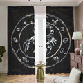 Astrology Scorpio Sign Print Dimout Pencil Pleat Curtains