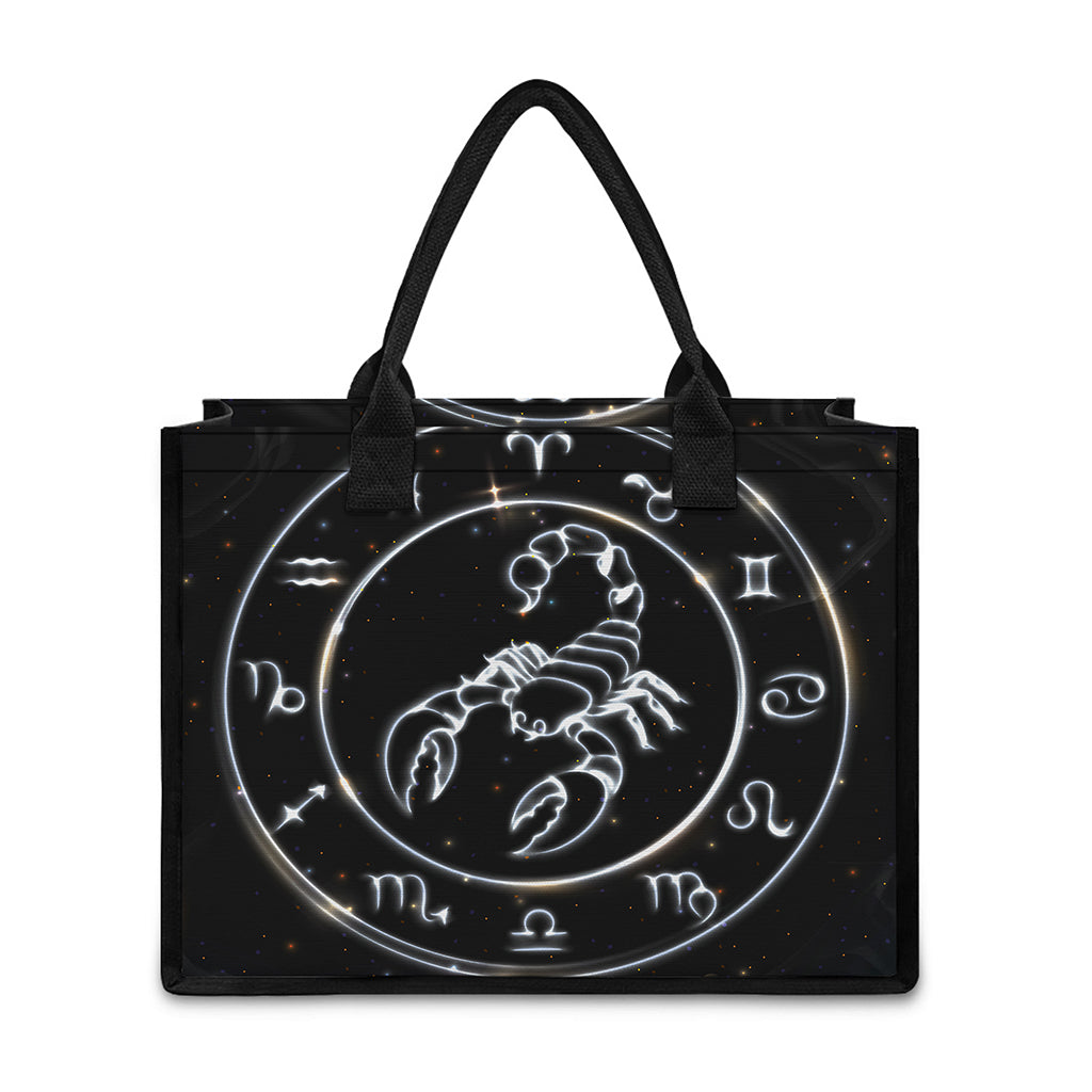 Astrology Scorpio Sign Print Canvas Tote Bag