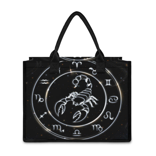 Astrology Scorpio Sign Print Canvas Tote Bag
