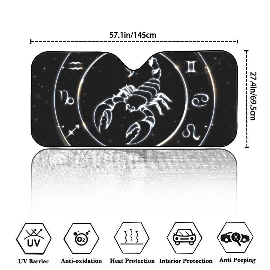 Astrology Scorpio Sign Print Car Windshield Sun Shade